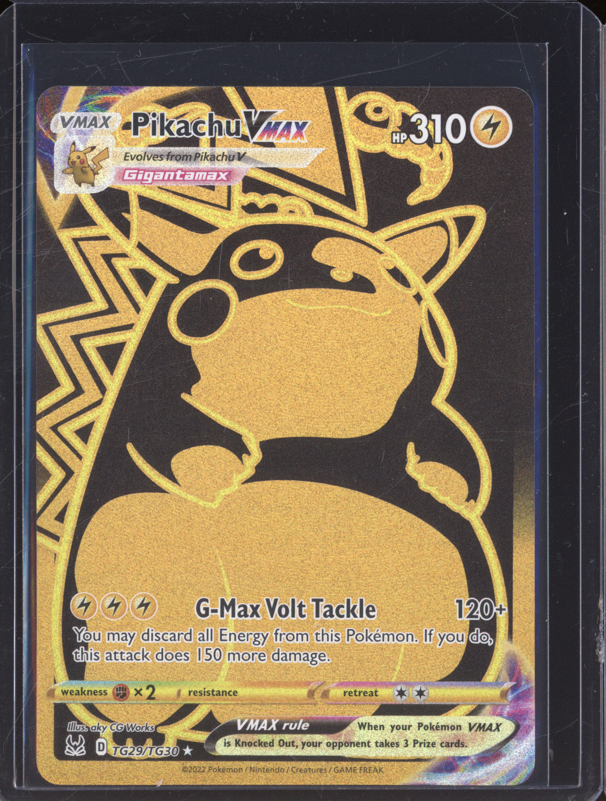 2022 Pokemon Lost Origin TG29/TG30 Pikachu VMAX Trainer Gallery
