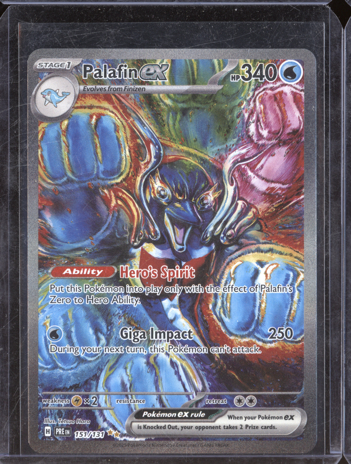 Palafin ex 2025 Pokemon Prismatic Evolutions 151/131 Special Illustration Rare