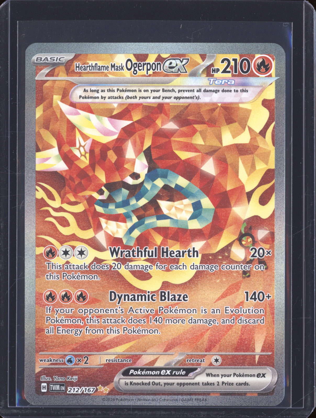 2023 Pokemon Twilight Masquerade TWM 212 Mask Ogerpon Ex Illustration Rare