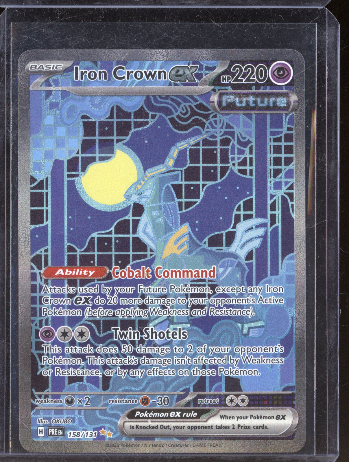 Iron Crown ex 2024 Pokemon Prismatic Evolutions PRE 158/131 Special Illustration