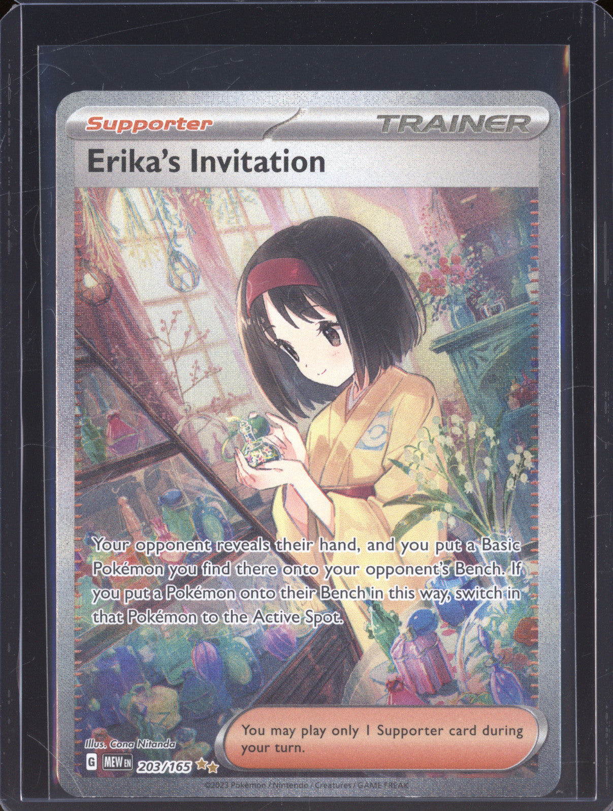 Erika's Invitation 2023 Pokemon 151 MEW 203/165 Special Illustration Rare