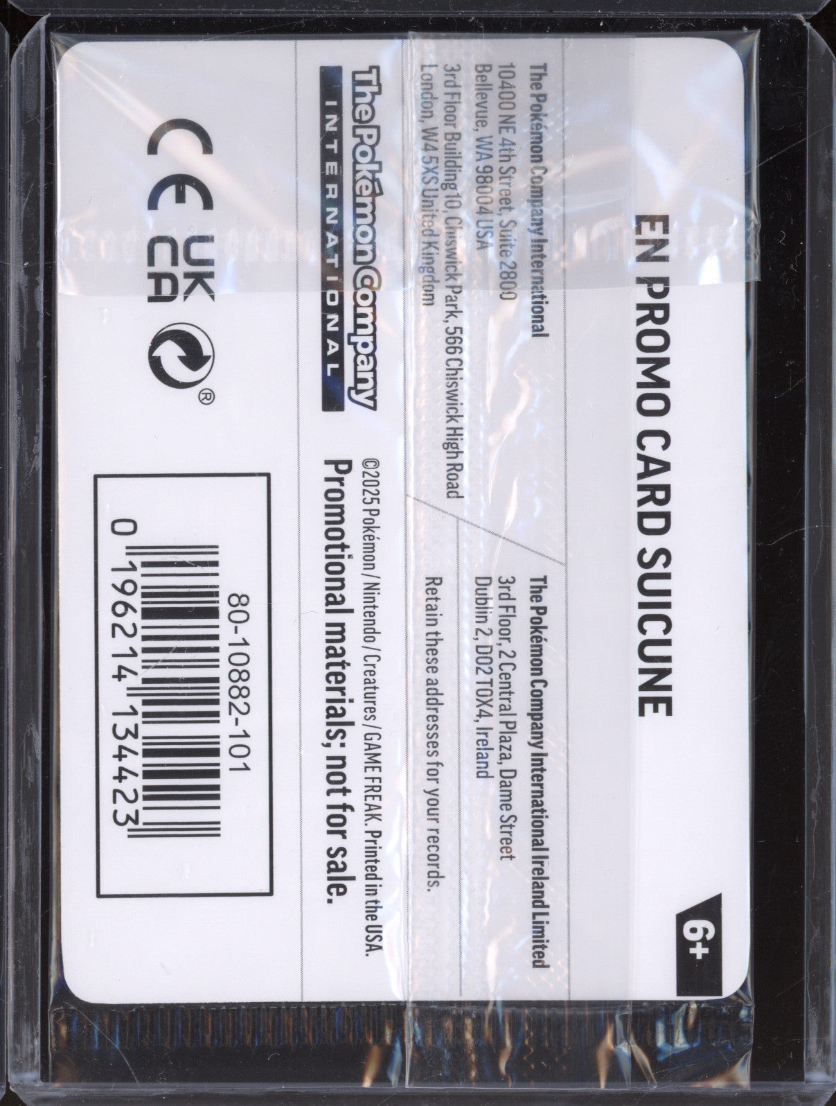 Suicune 2025 Pokemon Phantasmal Flames PFL 026/094 EB Games Promo