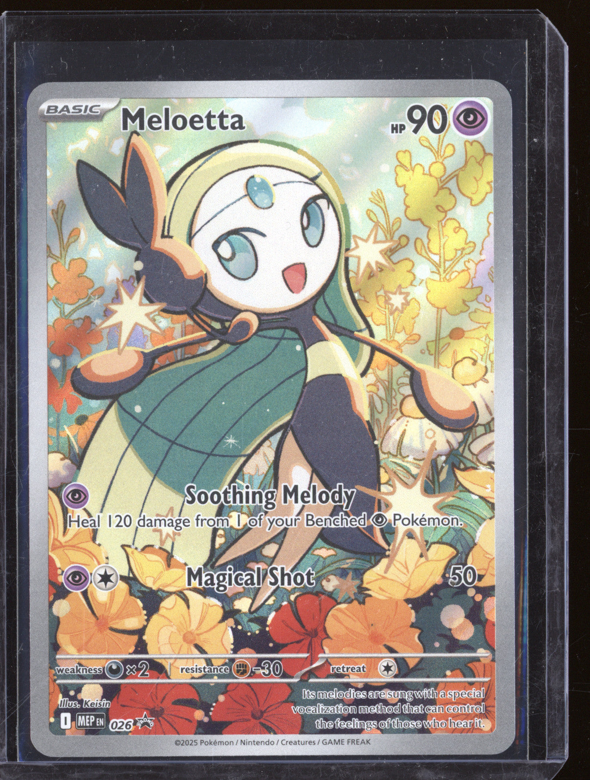 2025 Pokemon Mega Battle Deck MEP 026 Meloetta Illustration Rare Promo