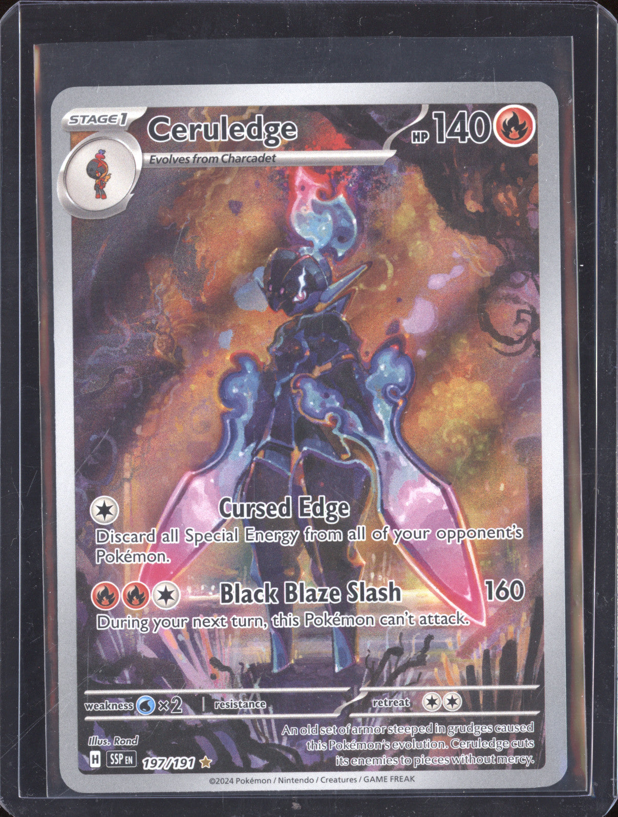 2024 Pokemon Surging Sparks 197/191 Ceruledge Illustration Rare