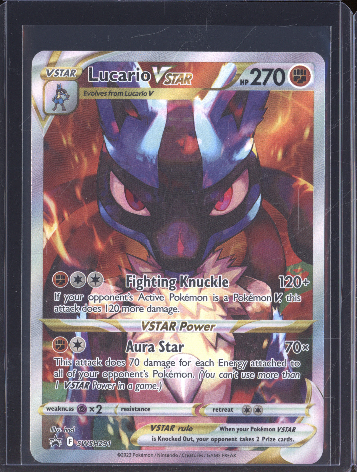 2023 Pokemon Black Star Promos SWSH 291 Lucario VSTAR Full Art