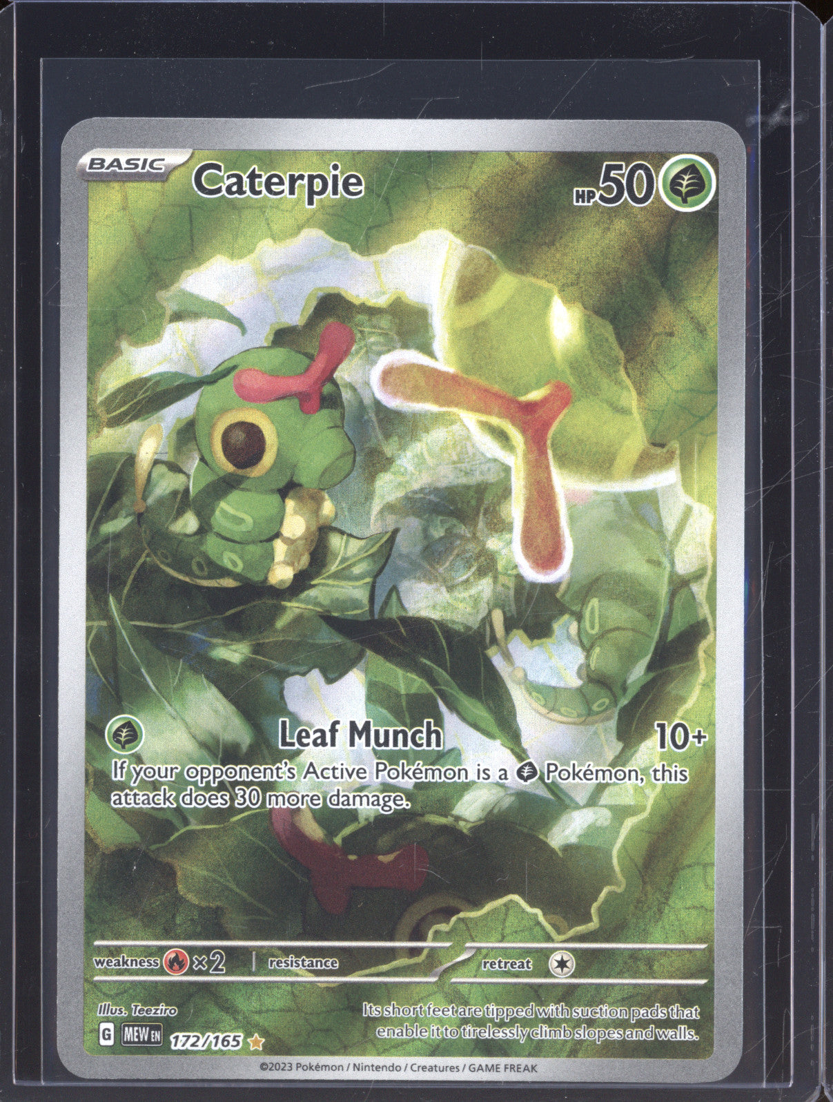 Caterpie 2023 Pokemon 151 MEW 172/165 Illustration Rare