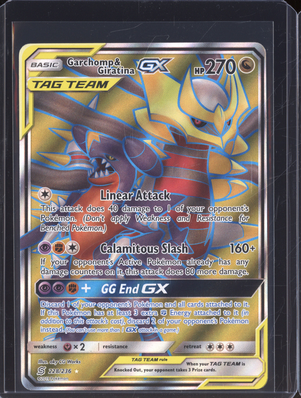 Garchomp & Giratina GX 2019 Pokemon Unified Minds 228/236 Ultra Rare
