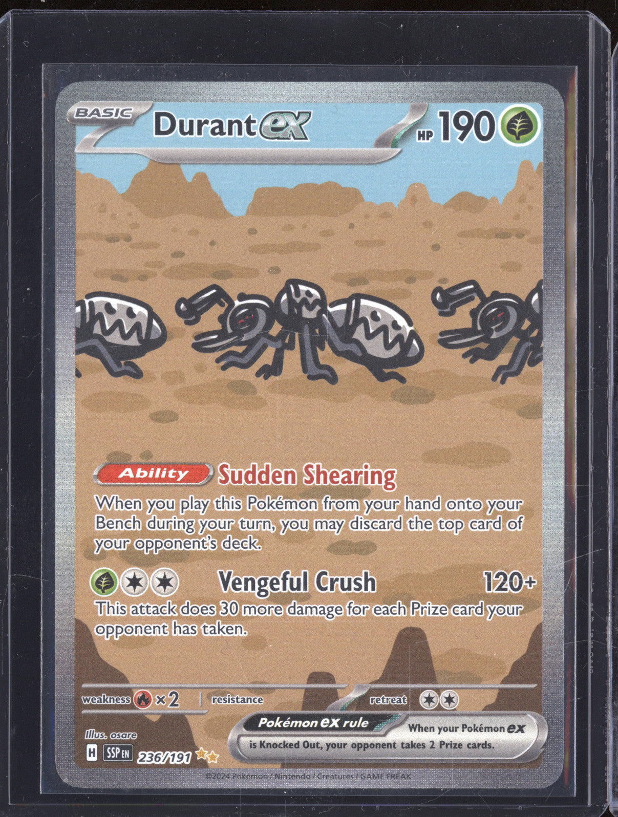 Durant ex 2024 Pokemon Surging Sparks 236/191 Special Illustration Rare