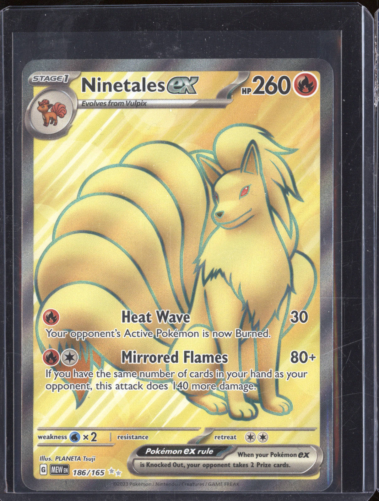 2023 Pokemon Scarlet & Violet 151 186/165 Ninetales ex Ultra Rare