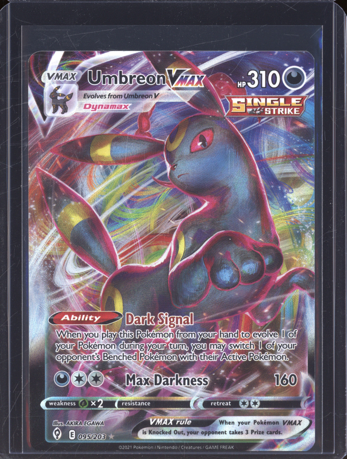 2021 Pokemon Evolving Skies 095 Umbreon VMAX Holo