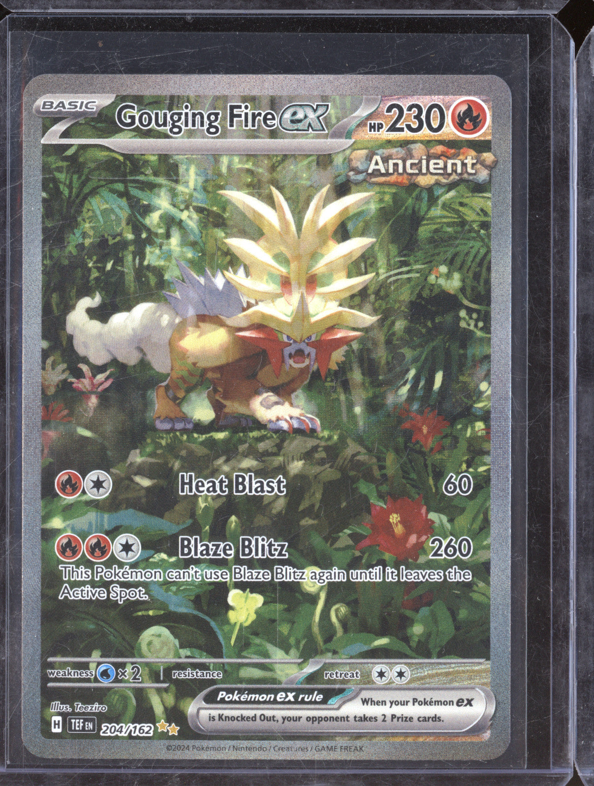 Gouging Fire ex 2024 Pokemon Temporal Forces 204/162 Special Illustration Rare