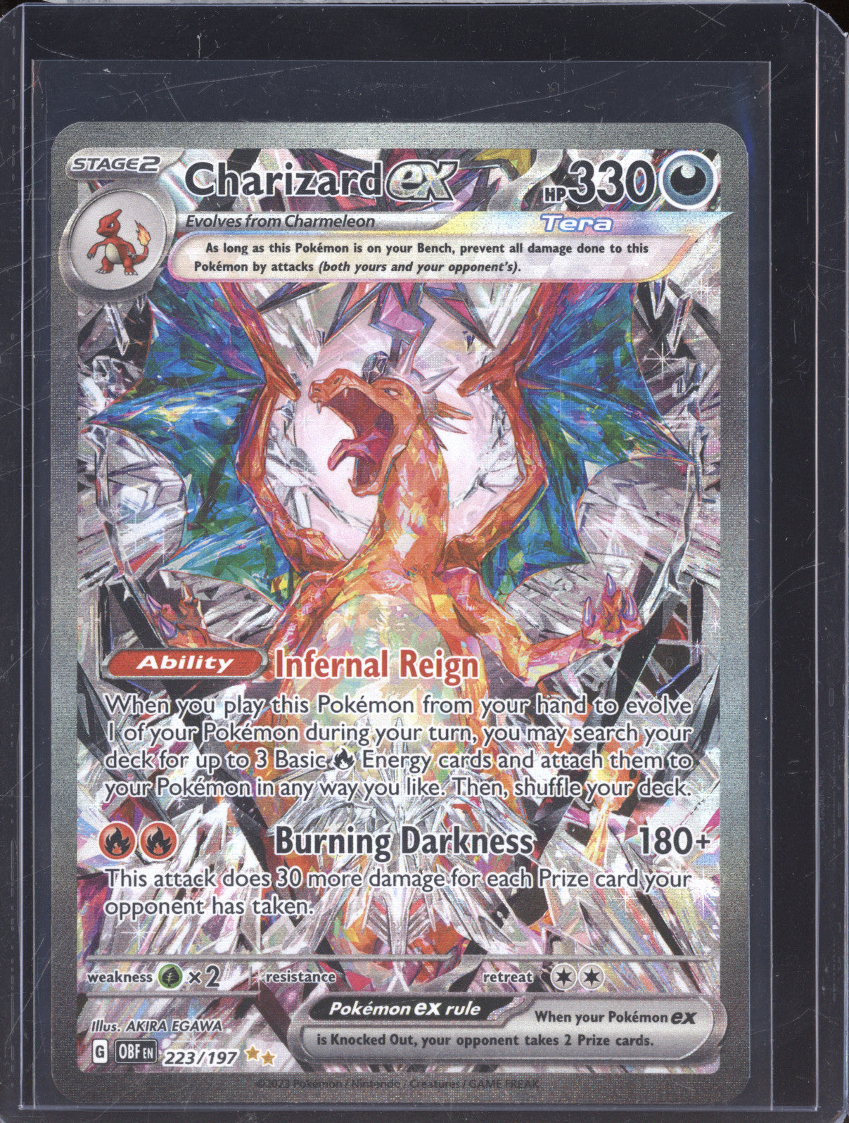 2023 Pokemon Obsidian Flames 223/197 Charizard ex Special Illustration Rare