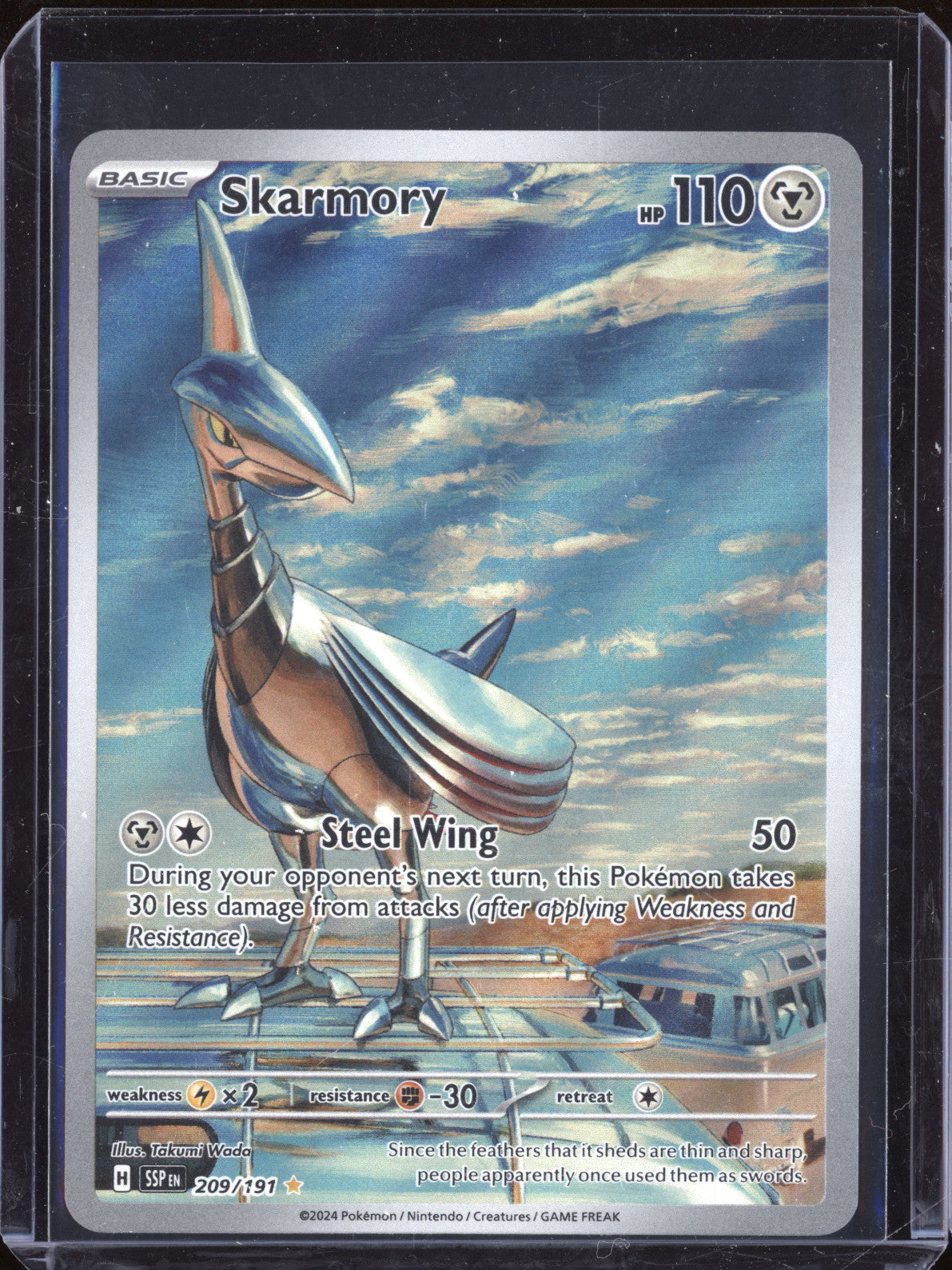 Skarmory 2024 Pokemon Surging Sparks SSP 209/191 Illustration Rare