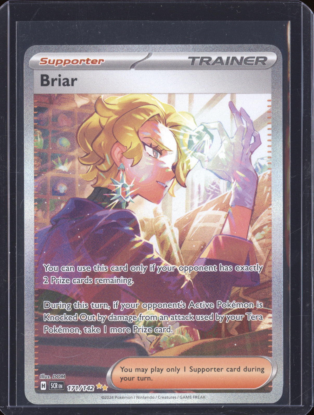 Briar 2024 Pokemon Stellar Crown SCR 171/142 Special Illustration Rare