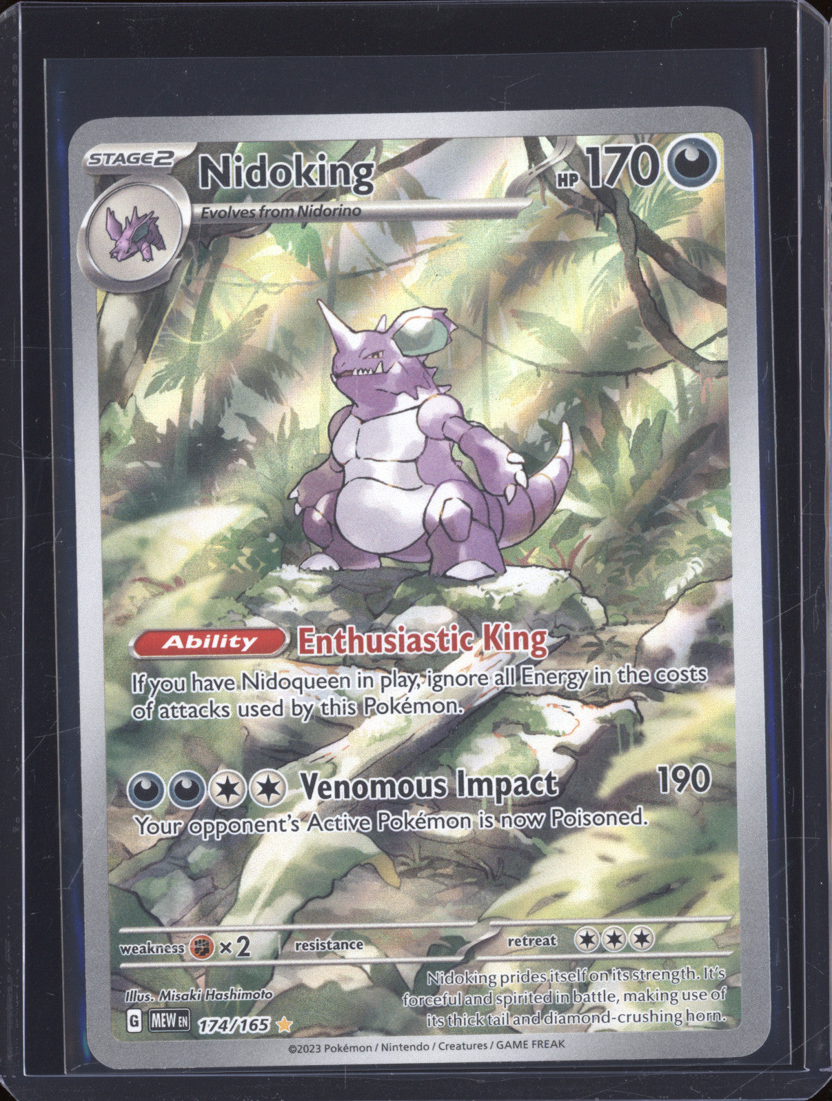 Nidoking 2023 Pokemon 151 MEW 174/165 Illustration Rare