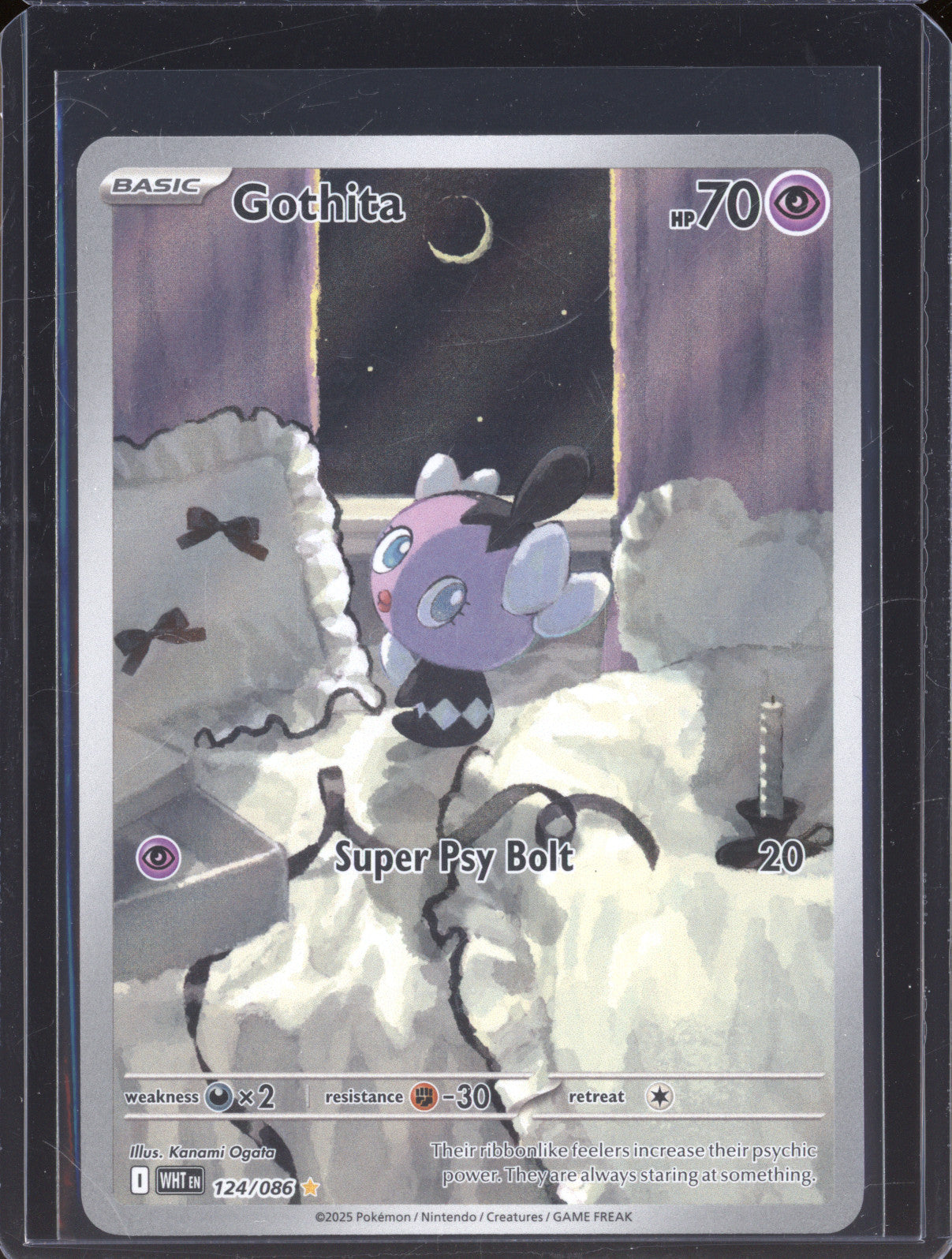 Gothita 2025 Pokemon White Flare WHT 124/086 Illustration Rare
