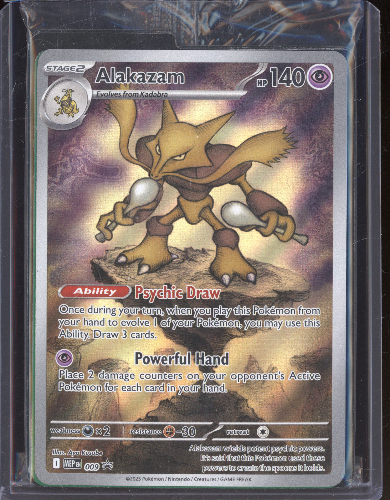 Alakazam 2025 Pokemon Mega Evolution Promo MEP 009 ETB Promo