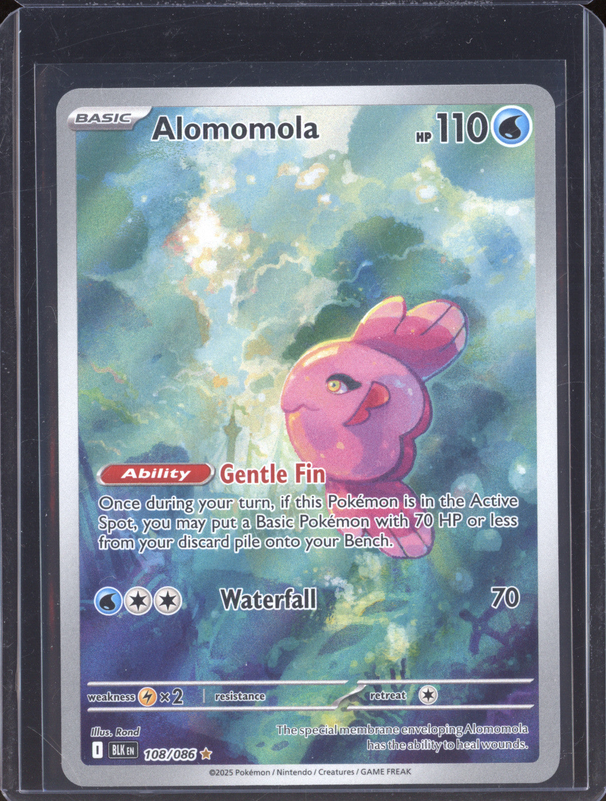 Alomomola 2025 Pokemon Black Bolt 108/086 Illustration Rare