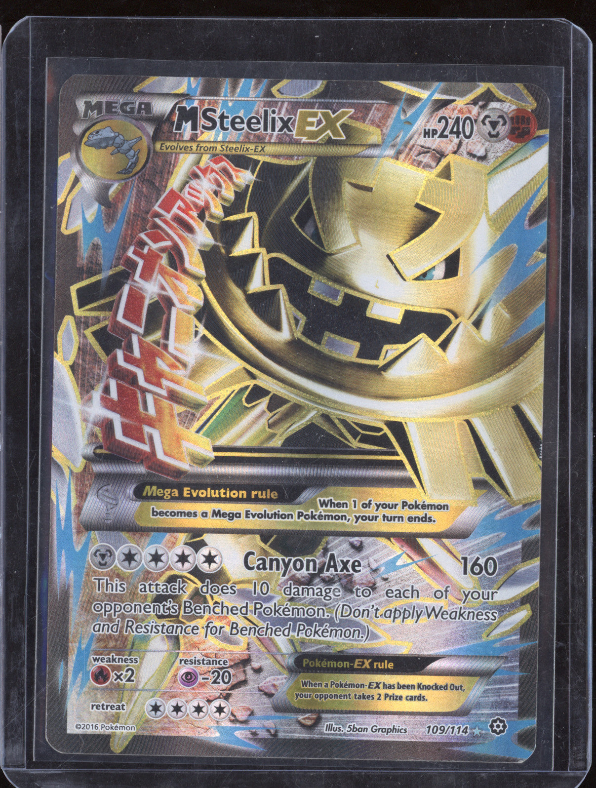 2016 Pokemon Steam Siege 109/114 M Steelix EX Full Art