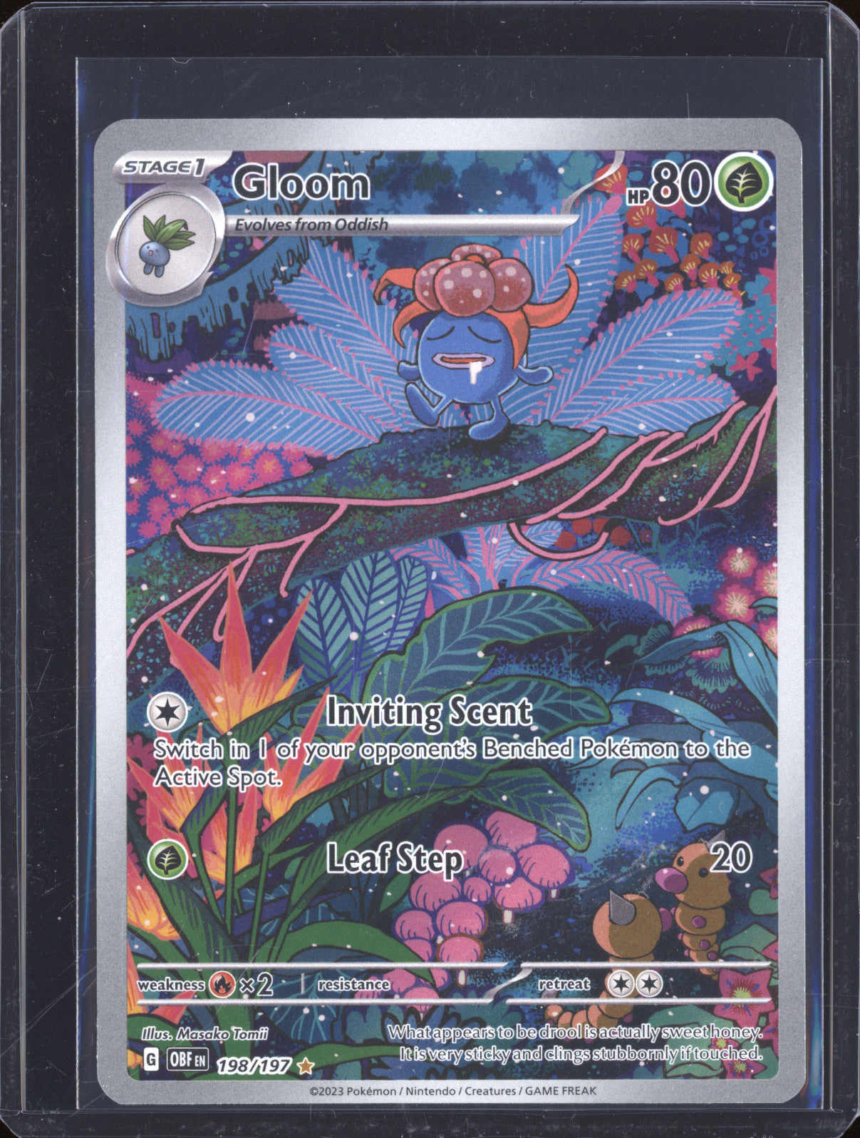 Gloom 2023 Pokemon Obsidian Flames OBF 198/197 Illustration Rare