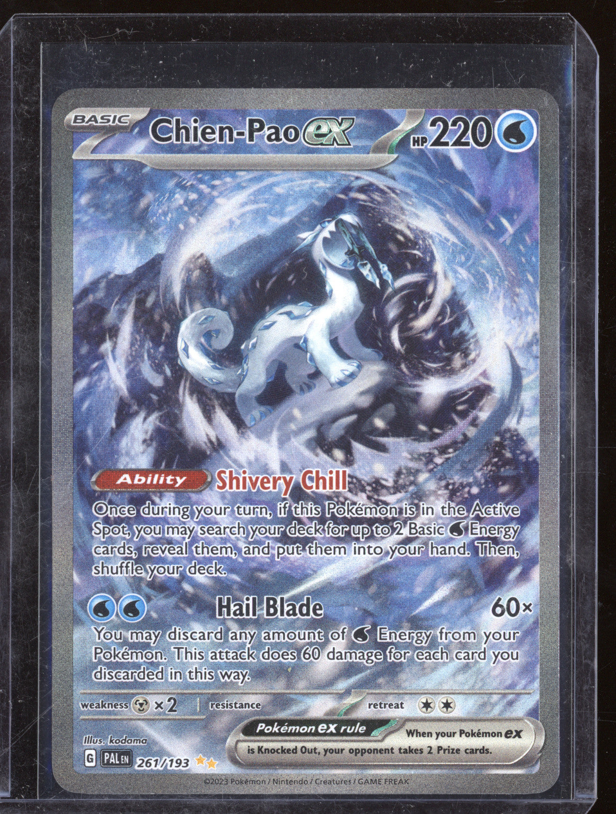 Chien-Pao ex 2023 Pokemon Paldea Evolved 261/193 Special Illustration Rare