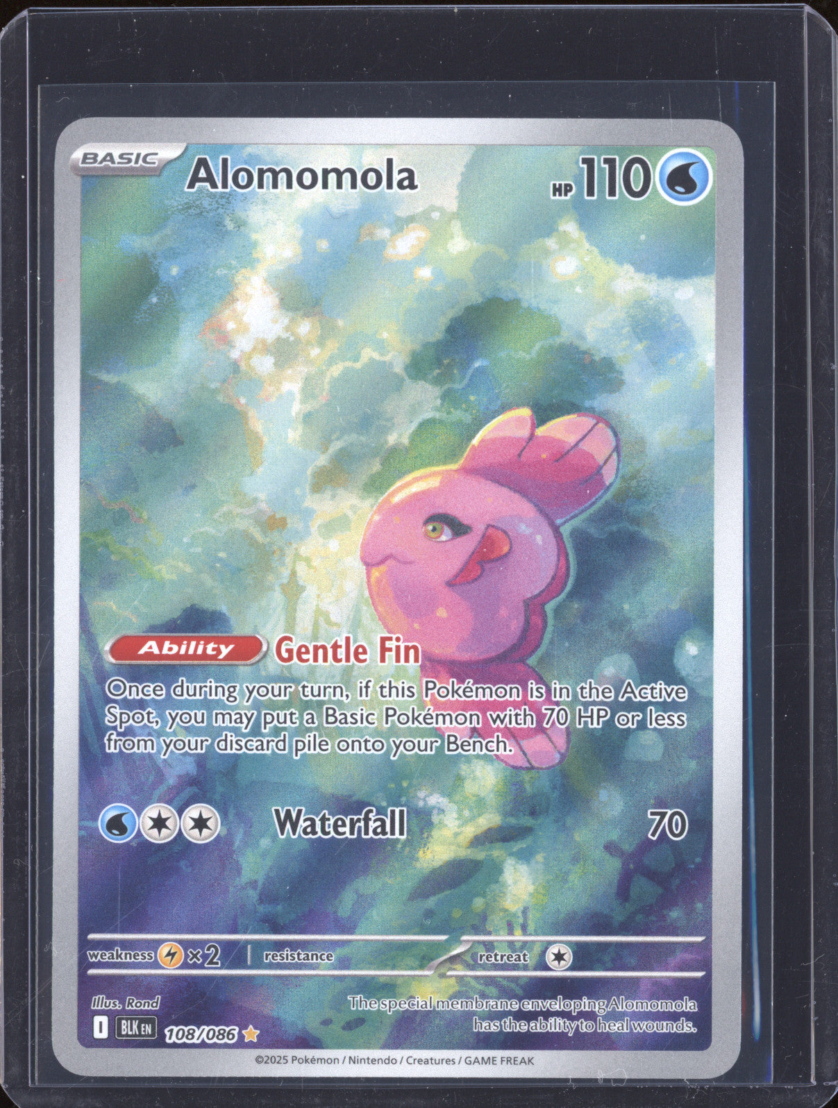 Alomomola 2025 Pokemon Black Bolt 108/086 Illustration Rare