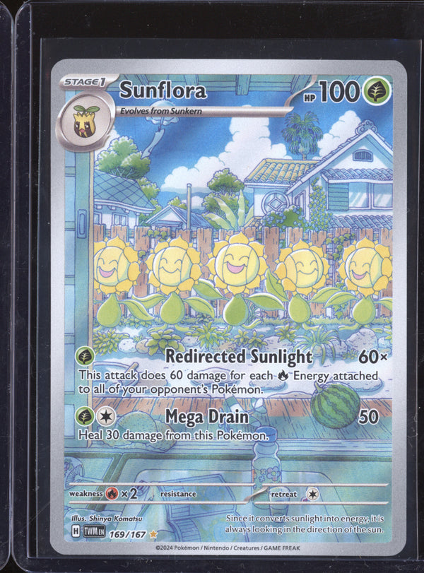 Sunflora 2024 Pokemon Twilight Masquerade 169/167 Illustration Rare