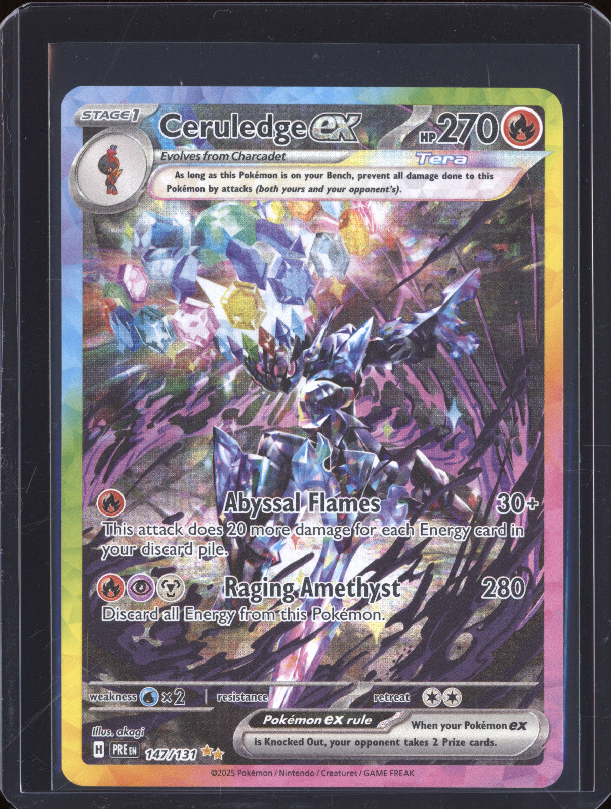 Ceruledge EX  Pokemon Prismatic Evolutions PRE 147/131 Special Illustration Rare
