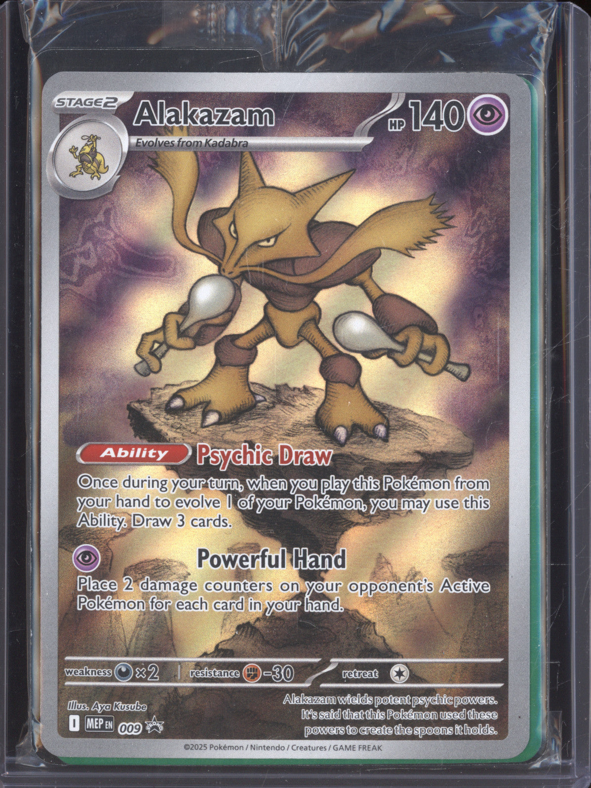 Alakazam 2025 Pokemon Mega Evolution Promo MEP 009 ETB Promo