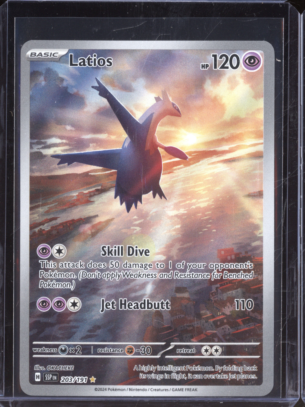 Latios 2024 Pokemon Surging Sparks SSP 203/191 Illustration Rare