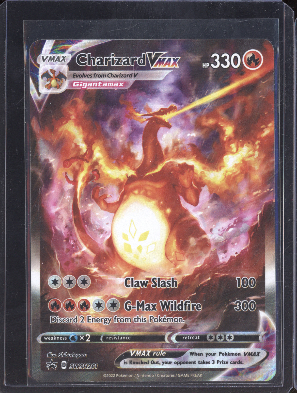 2022 Pokemon TCG Sword & Shield Promo SWSH261 Charizard VMAX Holo