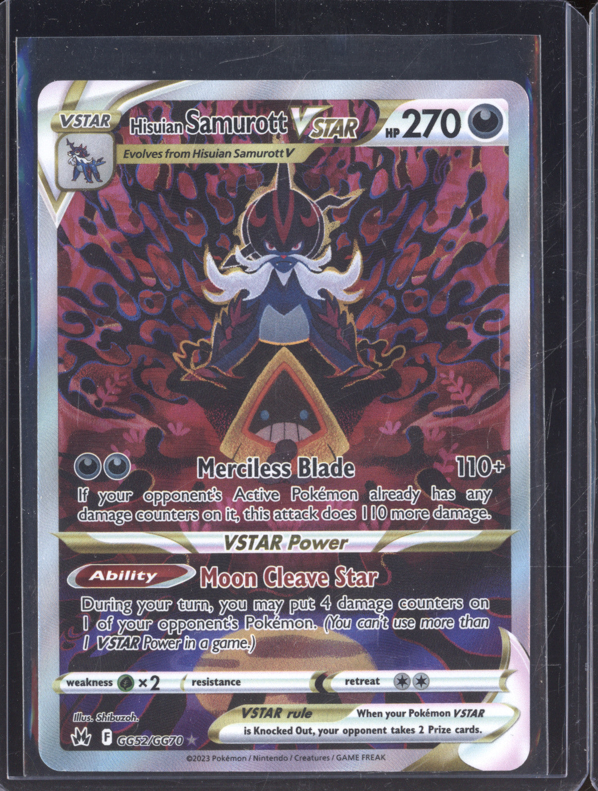hisuian samurott pokemon card value Hisuian Samurott VSTAR GG52/GG70 Crown Zenith Pokemon TCG Galarian Gal