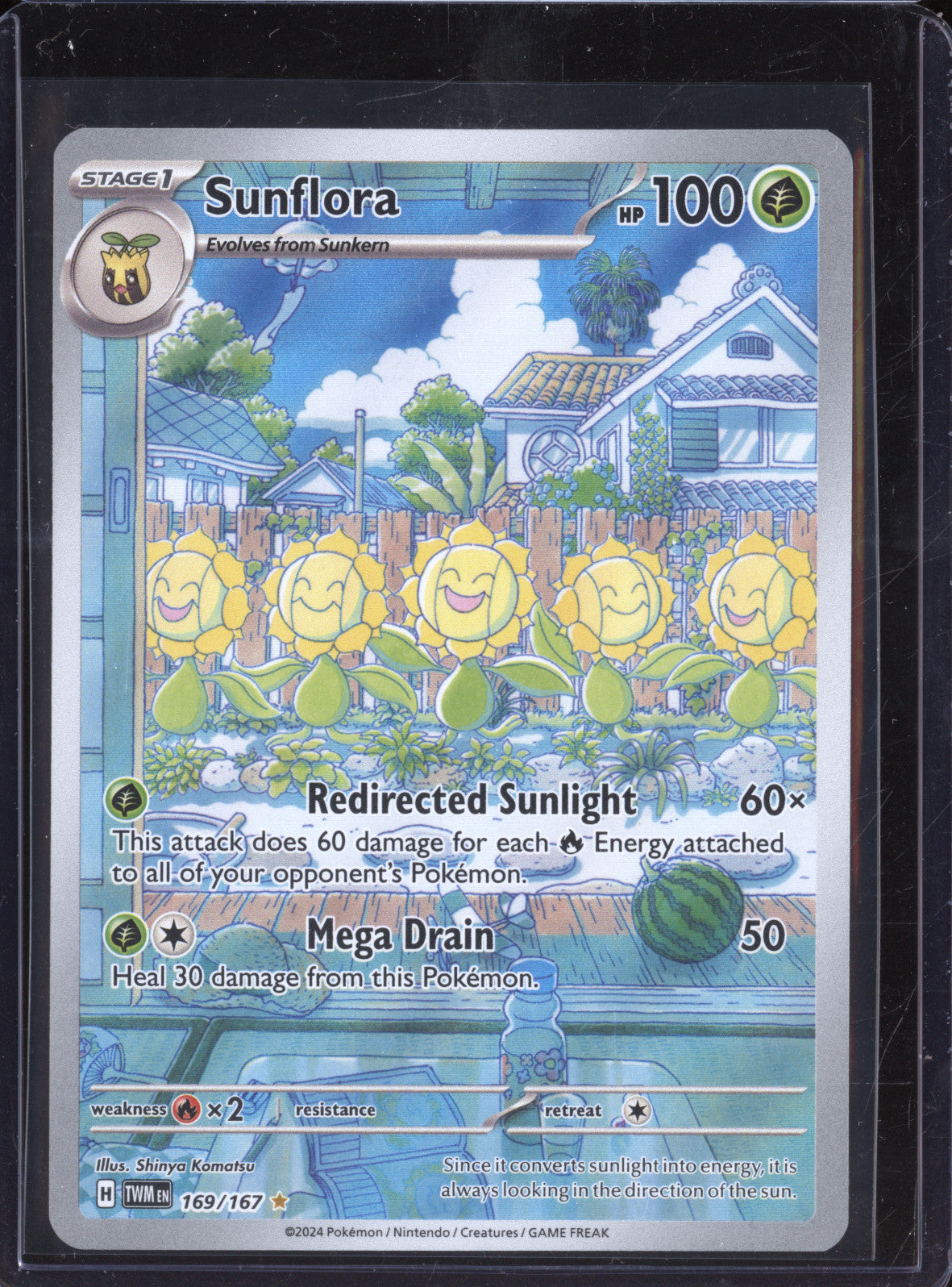 Sunflora 2024 Pokemon Twilight Masquerade 169/167 Illustration Rare