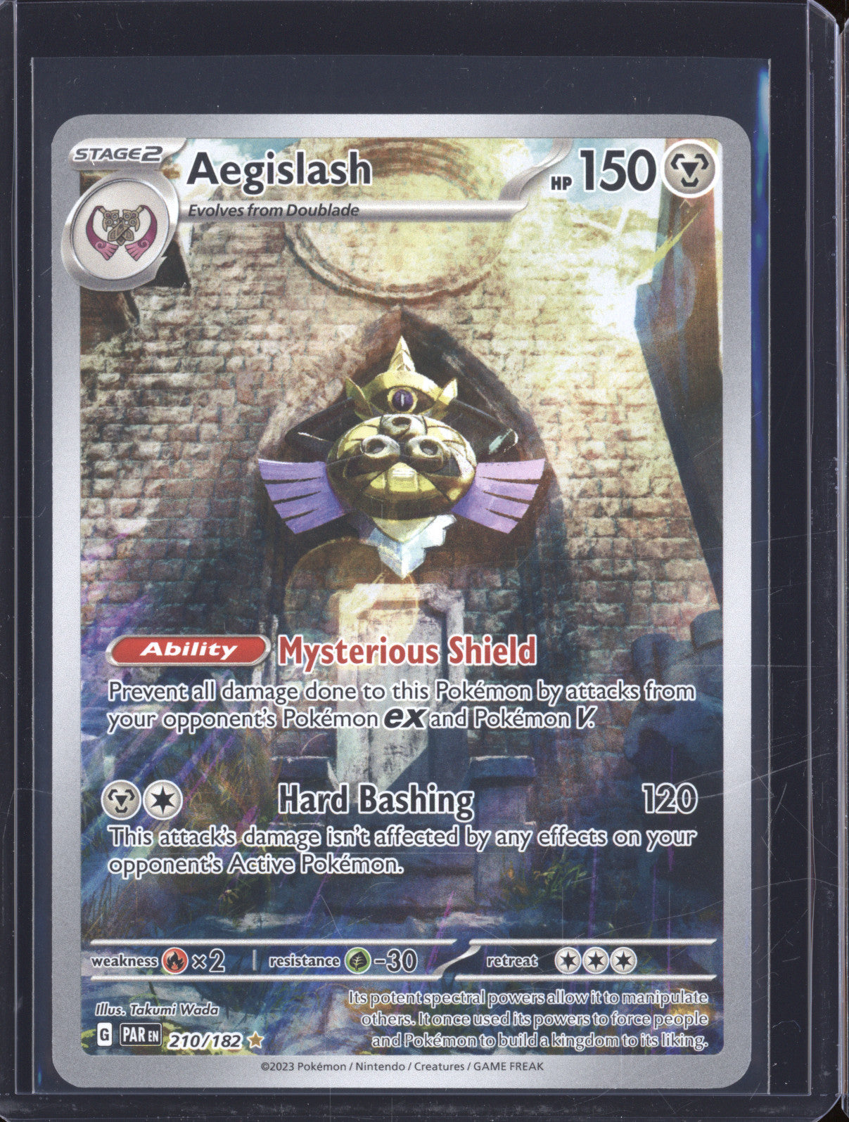 2025 Pokemon Paradox Rift PAR 210 Aegislash Illustration Rare