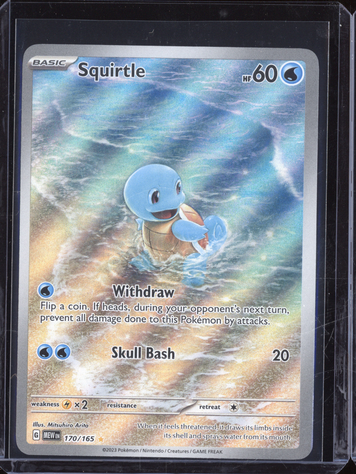 Squirtle 2023 Pokemon Scarlet & Violet 151 MEW 170/165 Illustration Rare