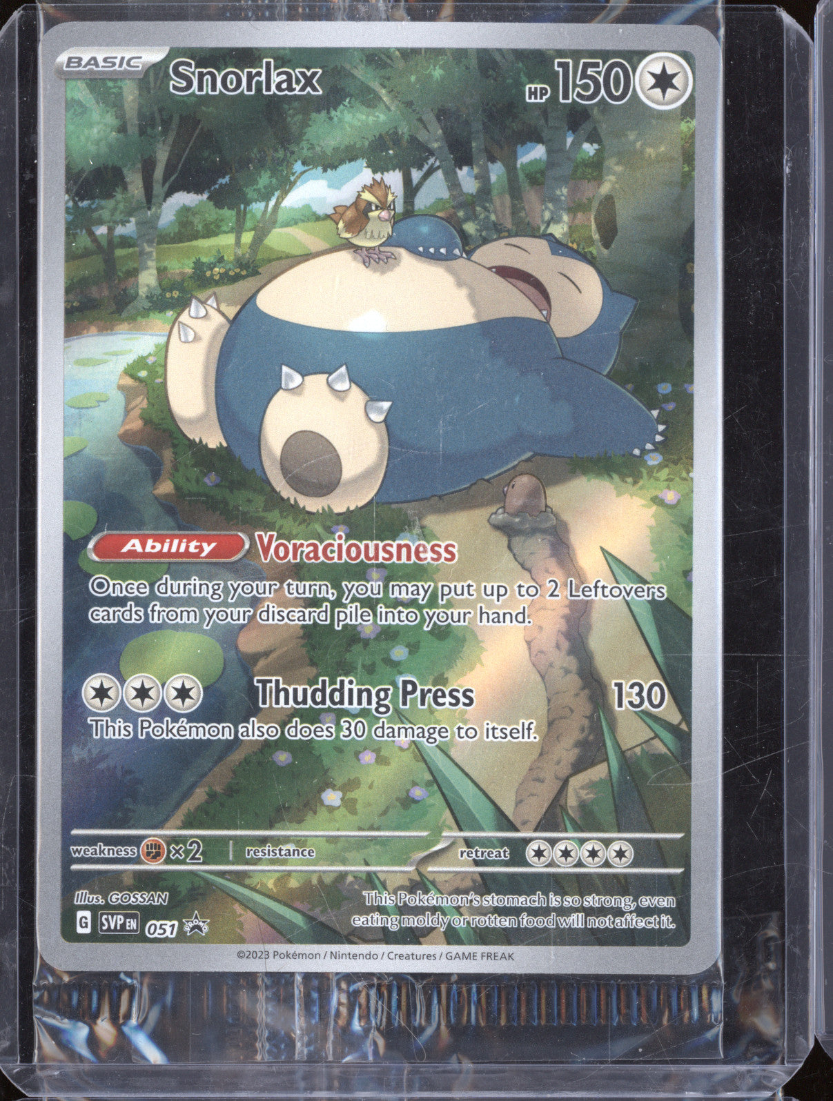2023 Pokemon Scarlet & Violet SVP051 Snorlax Black Star Promo