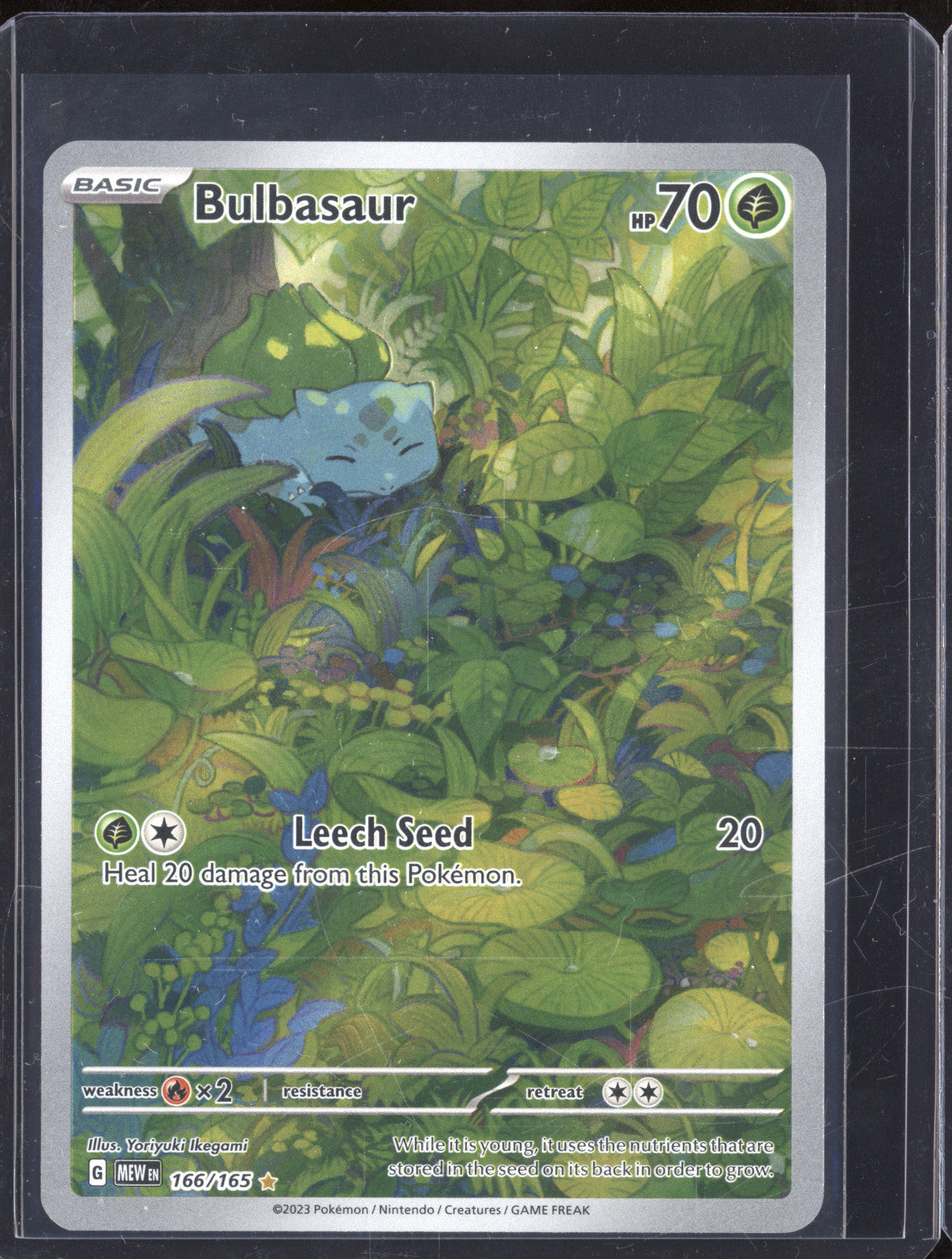 2023 Pokemon Scarlet & Violet 151 166/165 Bulbasaur Illustration Rare