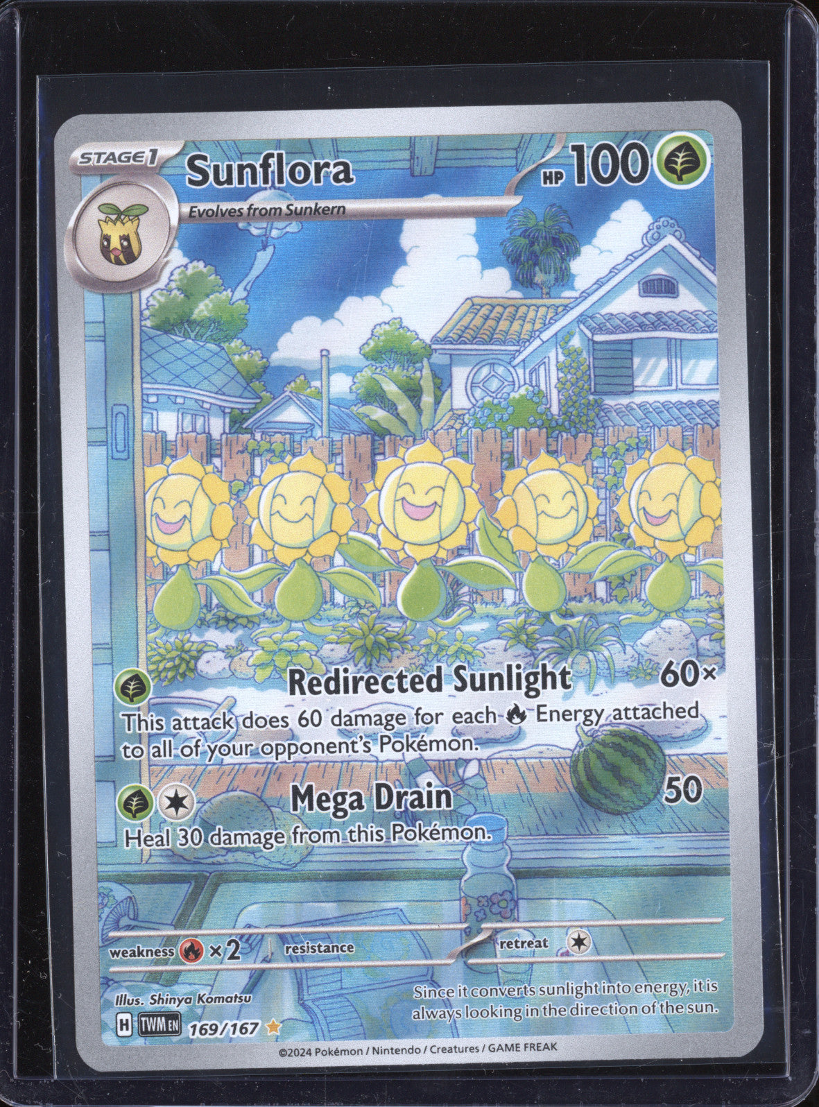 Sunflora 2024 Pokemon Twilight Masquerade 169/167 Illustration Rare