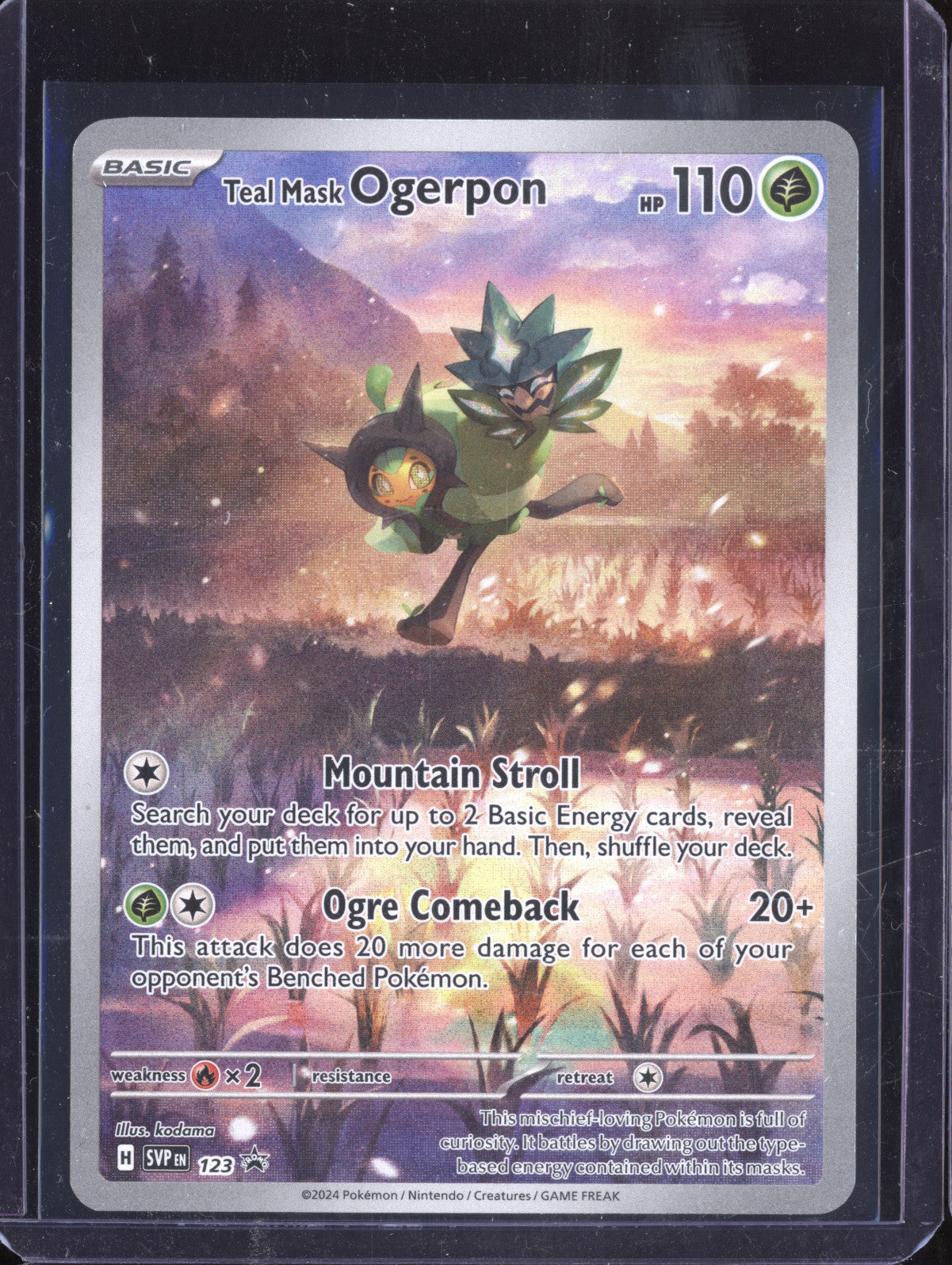 Teal Mask Ogerpon 2024 Pokemon Scarlet & Violet Promos 123 Black Star Promo