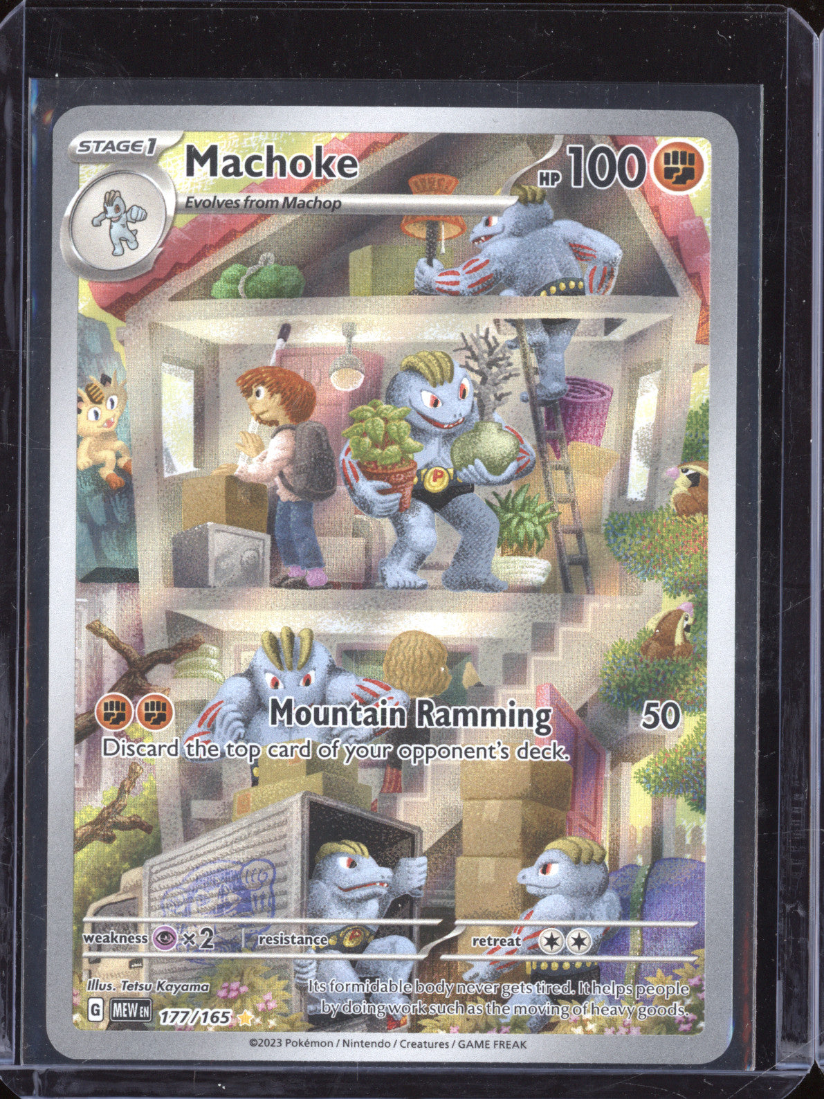 Machoke 2023 Pokemon Scarlet & Violet 151 MEW 177/165 Illustration Rare