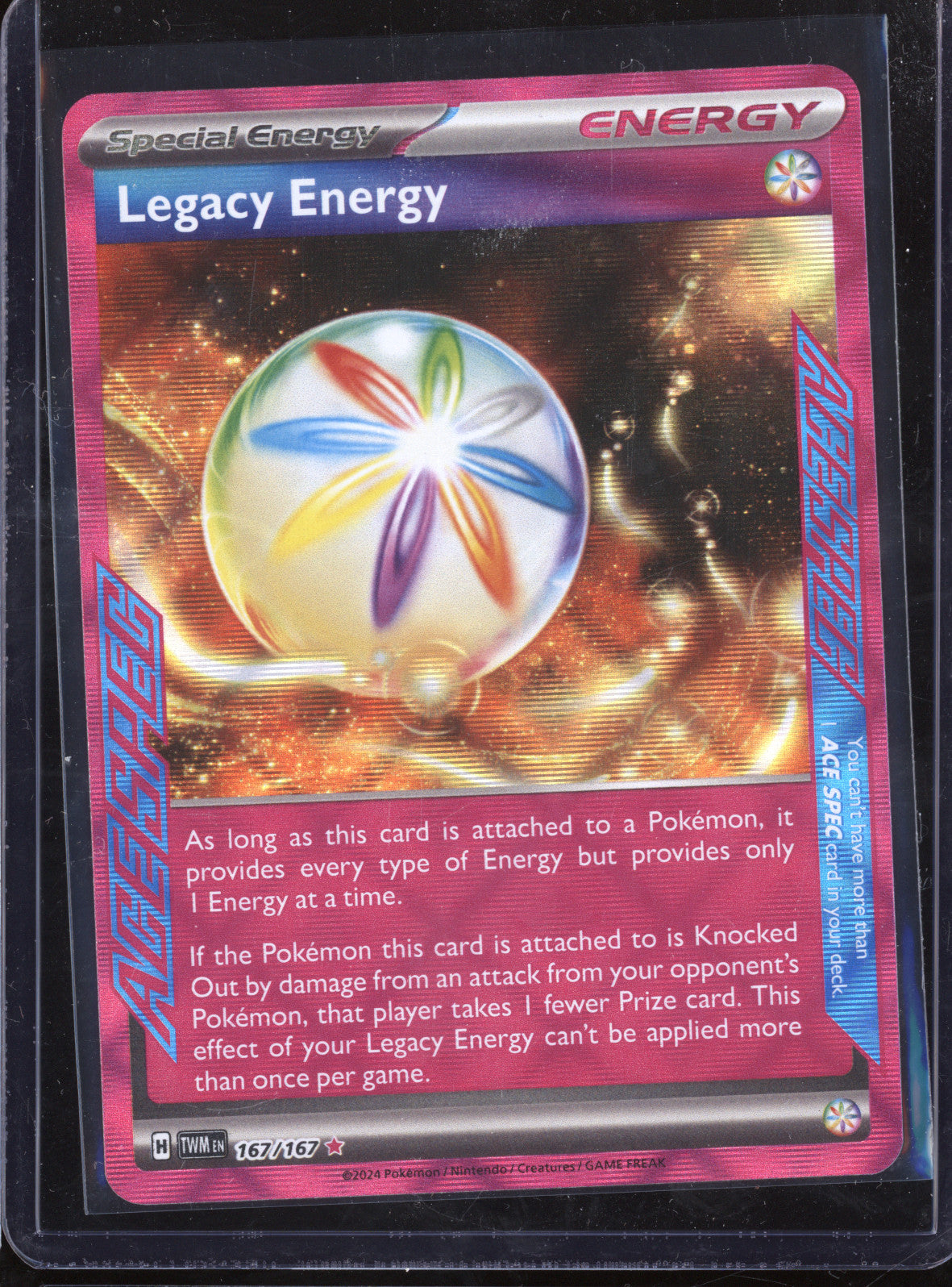 Legacy Energy 2024 Pokemon Twilight Masquerade 167/167 Ace Spec Rare