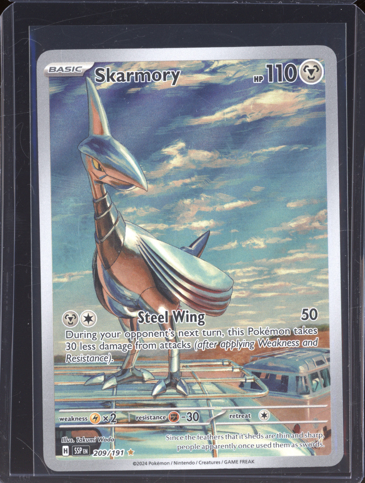 2024 Pokemon Surging Sparks SSP 209/191 Skarmory Illustration Rare