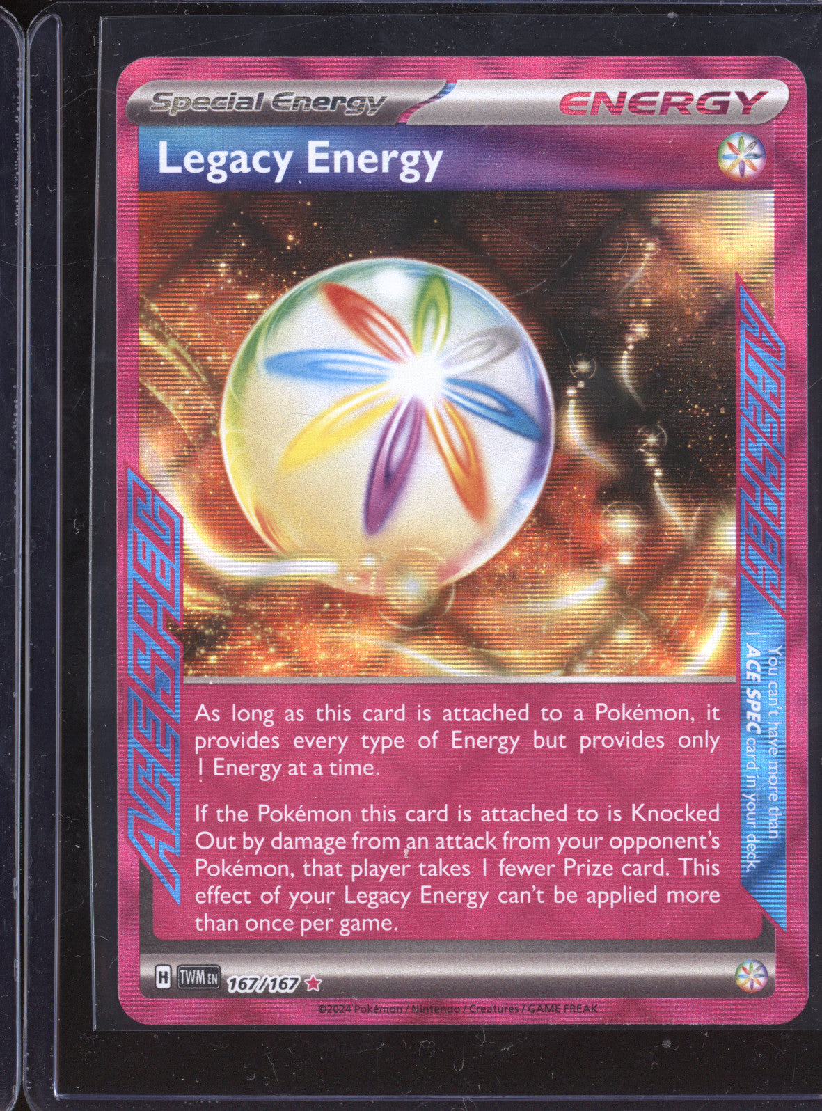 Legacy Energy 2024 Pokemon Twilight Masquerade 167/167 Ace Spec Rare