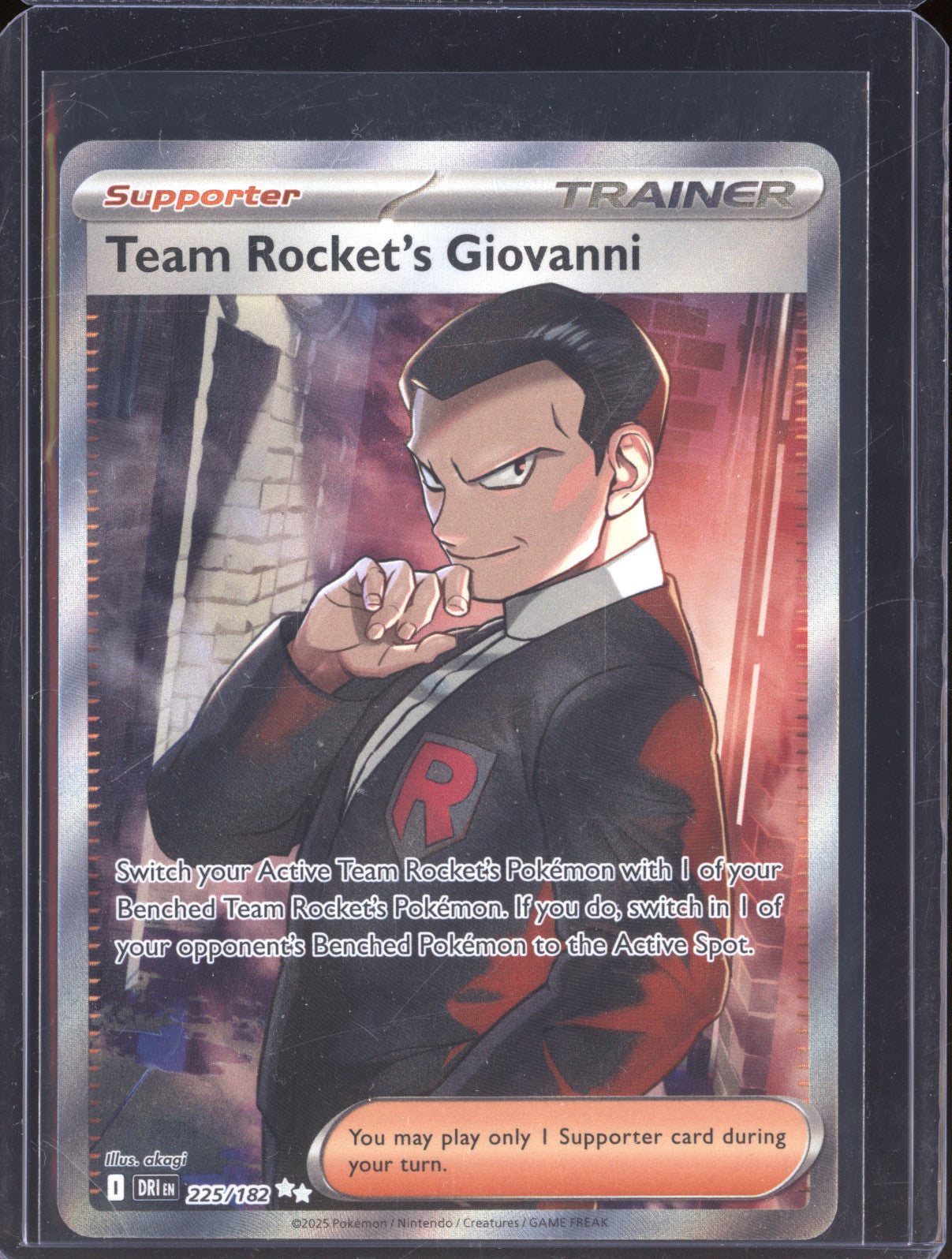 Team Rocket's Giovanni  Pokemon Destined Rivals DRI 225/182 Ultra Rare