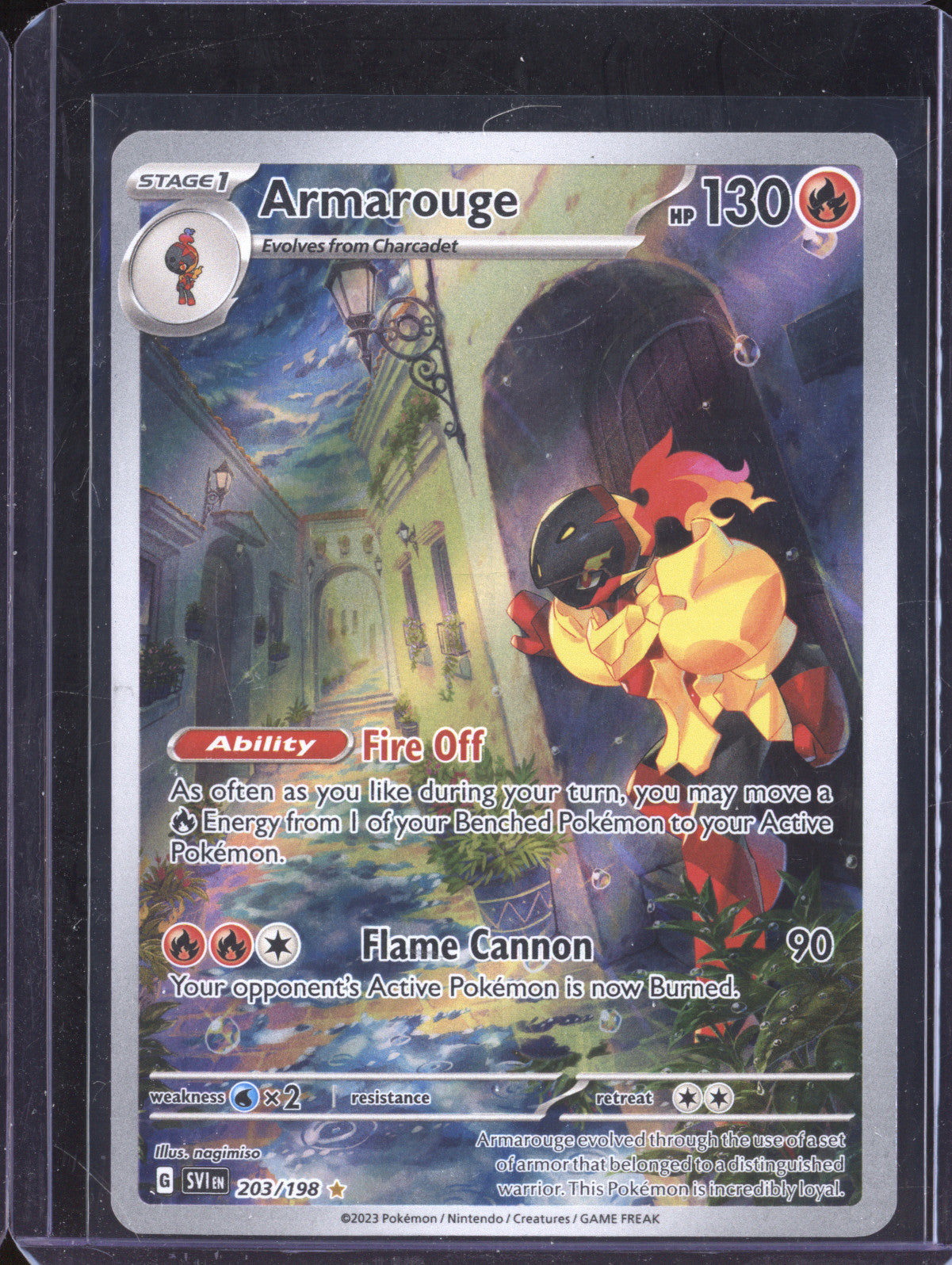 Armarouge 2023 Pokemon Scarlet & Violet 203/198 Illustration Rare