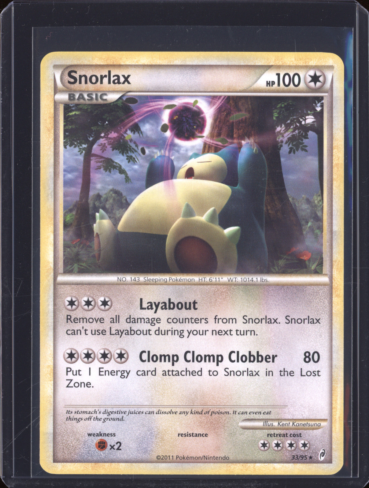 2011 Pokemon Call of Legends 33 Snorlax Rare