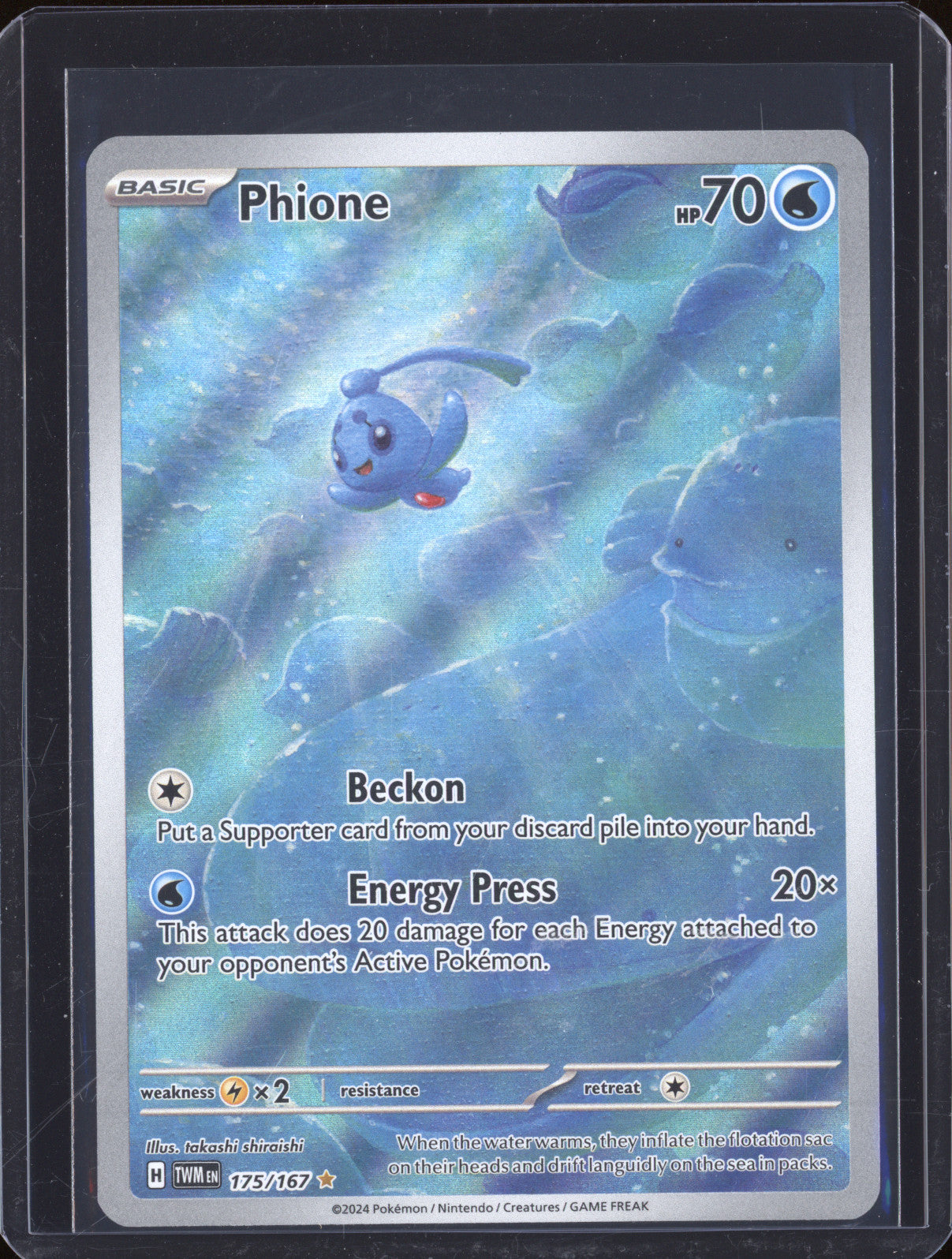 2024 Pokemon Twilight Masquerade TWM 175/167 Phione Illustration Rare