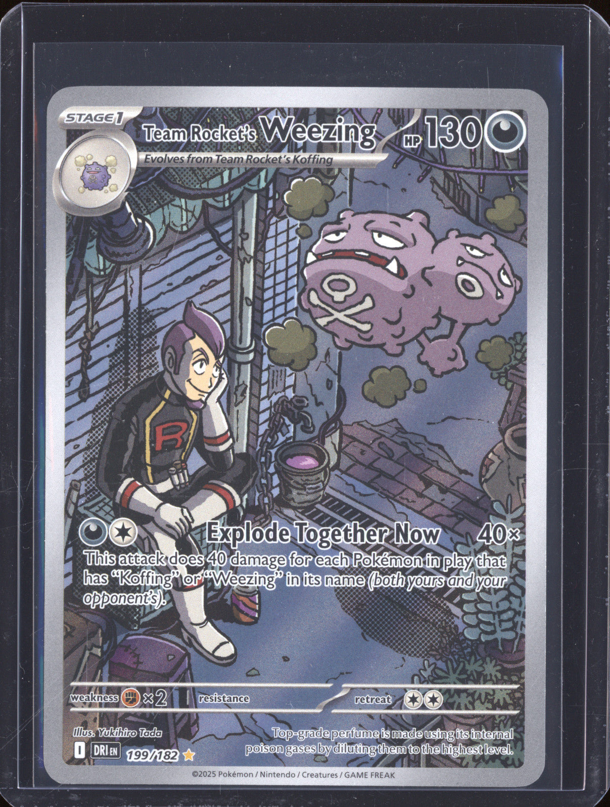 Team Rocket's Weezing  Pokemon Destined Rivals DRI 199/182 Illustration Rare