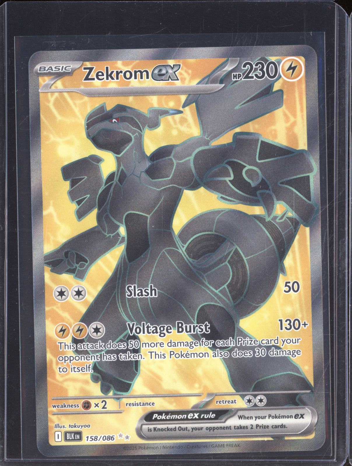 Zekrom ex 2025 Pokemon Black Bolt 158/086 Ultra Rare