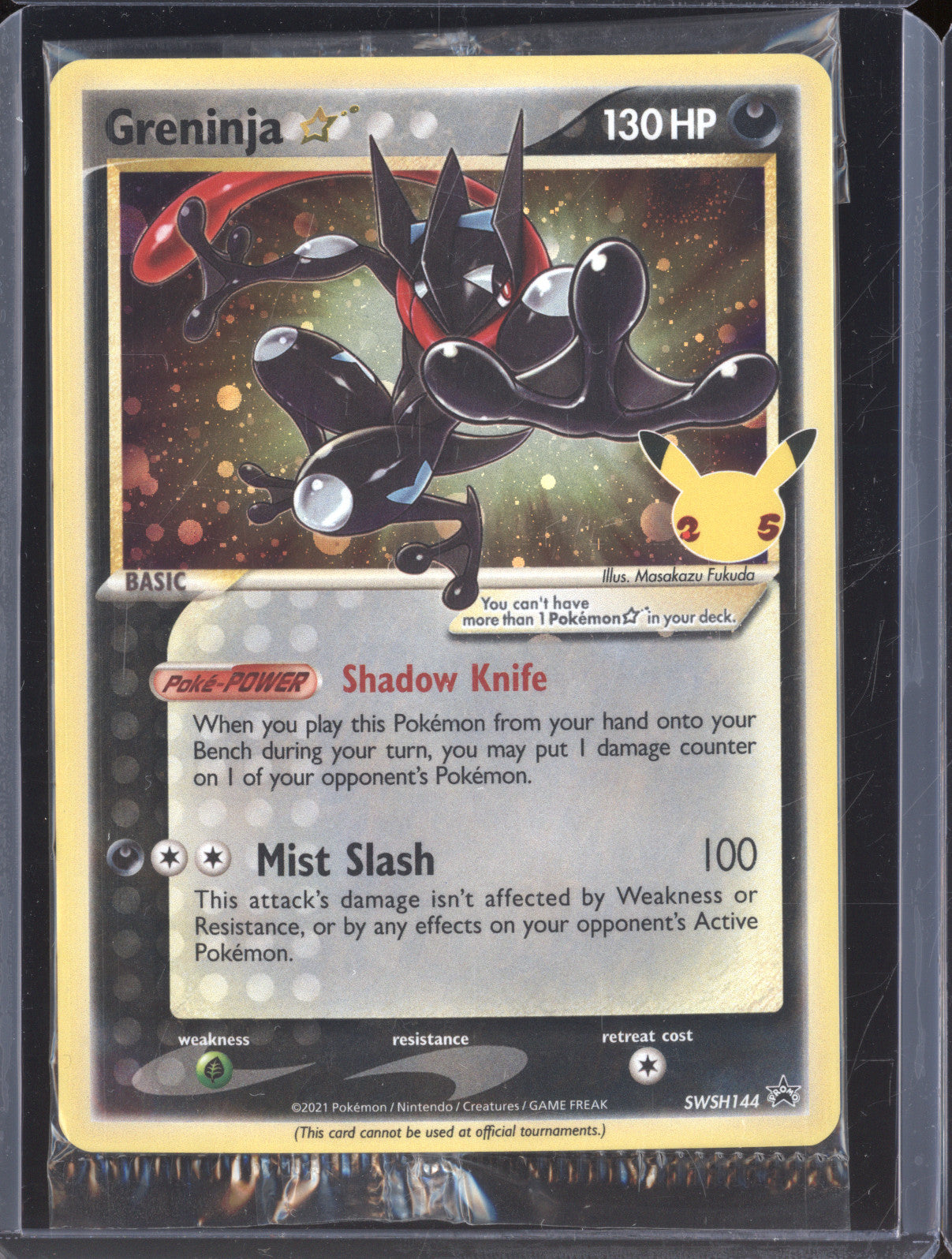Greninja  2021 Pokemon Celebrations Classic Collection SWSH144 Gold Star Promo